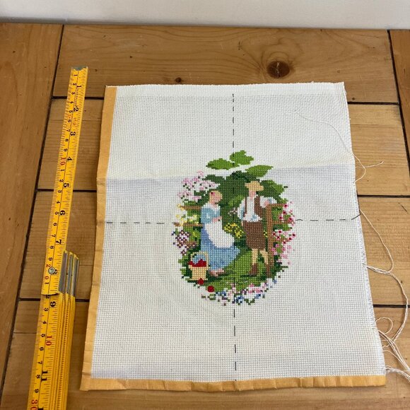 Orchard Rendezvous Completed Cross Stitch Hand Embroidery Creative Circle 1934 - Picture 3 of 4